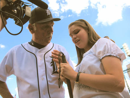 Shelby Craig with Tigers' manager Jim Leyland